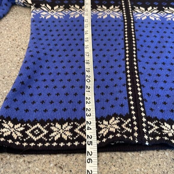 NOMADIC TRADERS Fair Isle Snowflake Zip Up Cardigan - Picture 8 of 9